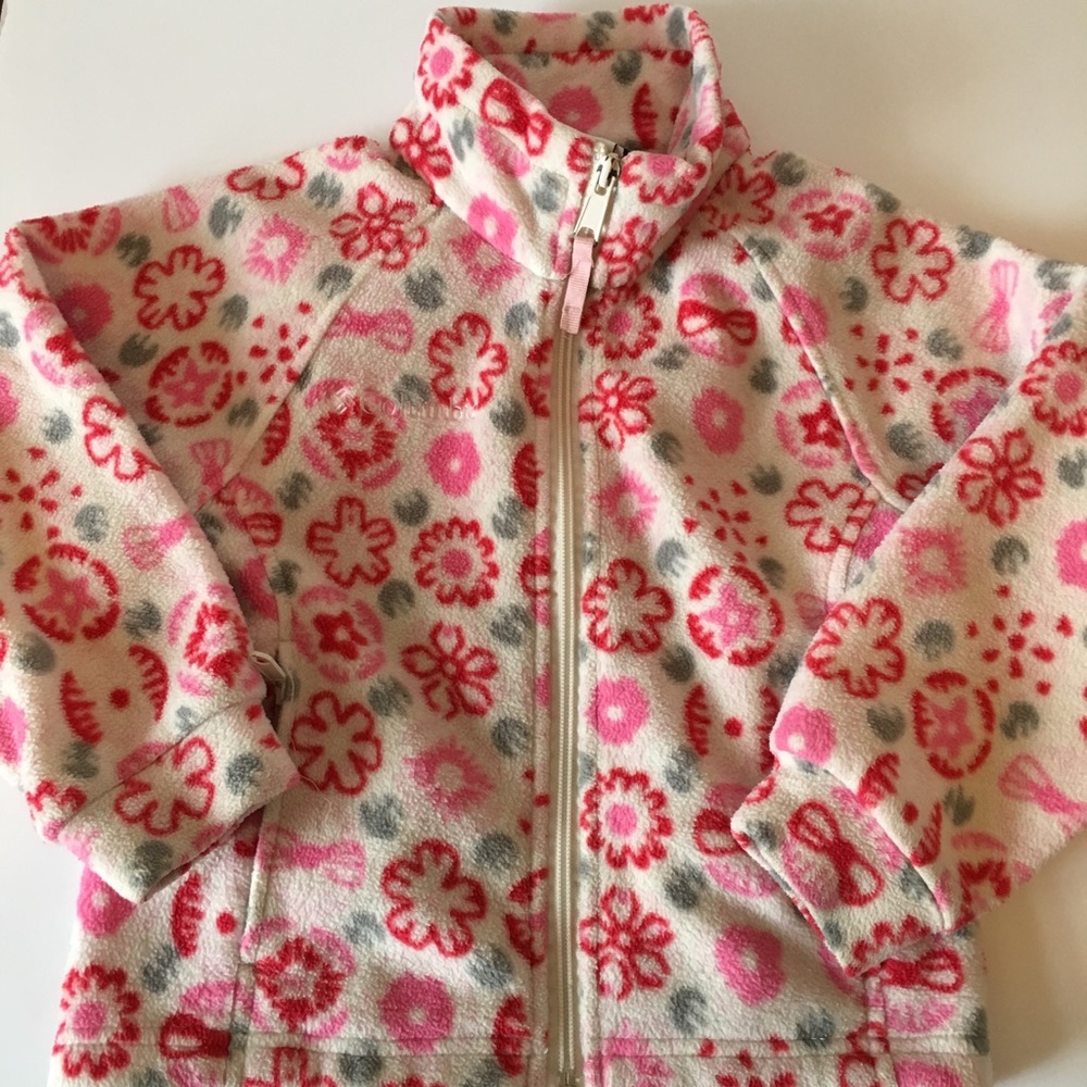 COLUMBIA zip up fleece EUC. Size 4/5.